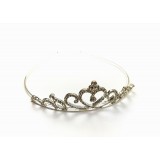 HA3035-METAL CRYSTAL TIARA HEADBAND